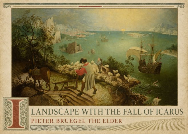 Pieter Bruegel Landscape with the Fall of Icarus II No3 - Poster