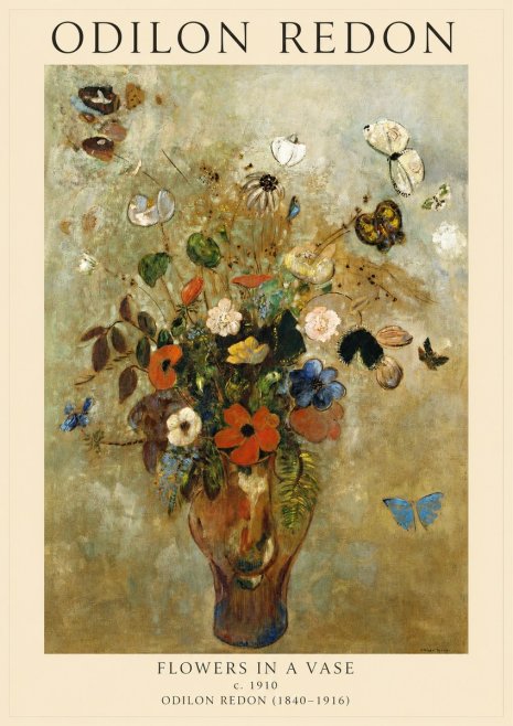 Odilon Redon Flowers in a Vase I No1 - Poster