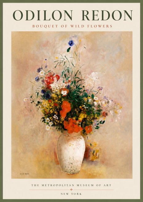 Odilon Redon Bouquet of Wild Flowers II No5 - Poster