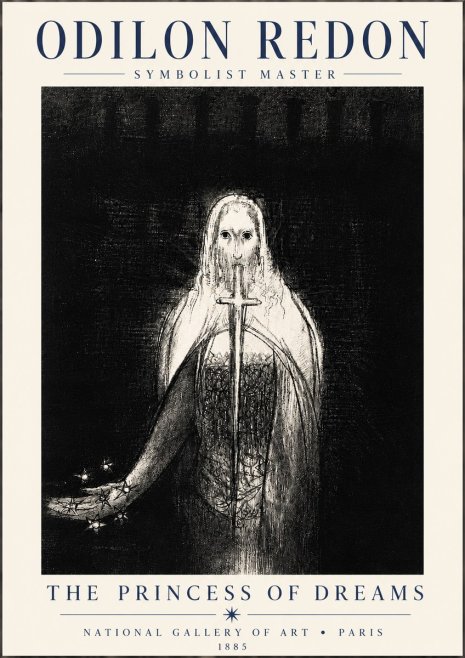 Odilon Redon The Princess of Dreams No6 - Poster