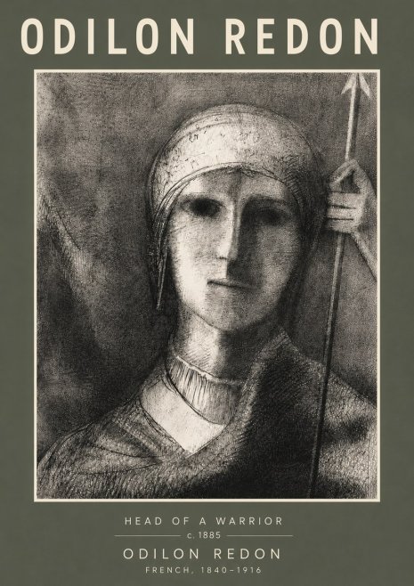 Odilon Redon Head of a Warrior No5 - Poster
