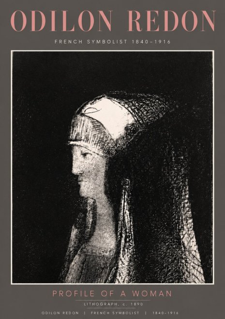Odilon Redon Profile of a Woman No4 - Poster