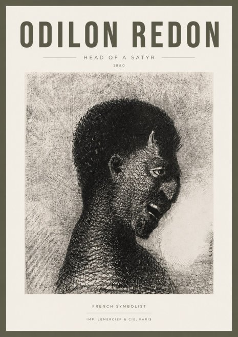 Odilon Redon Head of a Satyr No3 - Poster