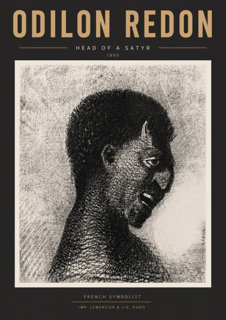 Odilon Redon Head of a Satyr No6 - Poster