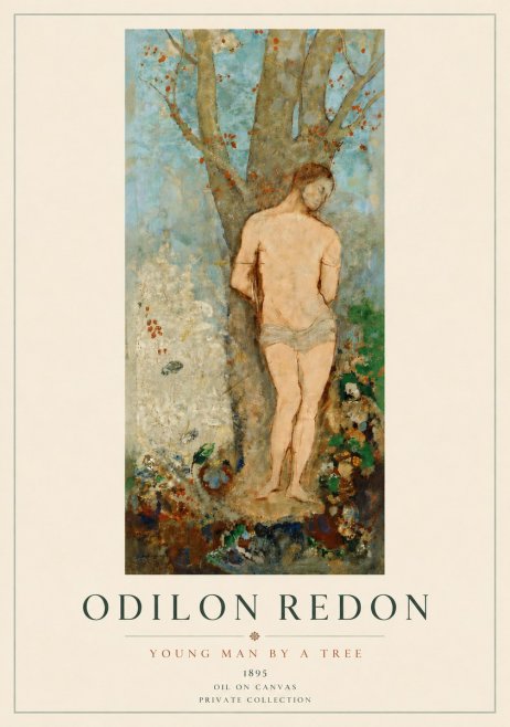 Odilon Redon Young Man by a Tree No5 - Poster