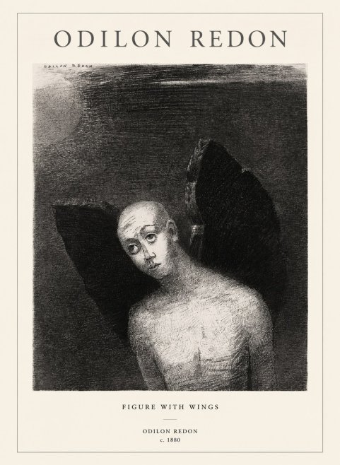 Odilon Redon Figure with Wings No1 - Poster