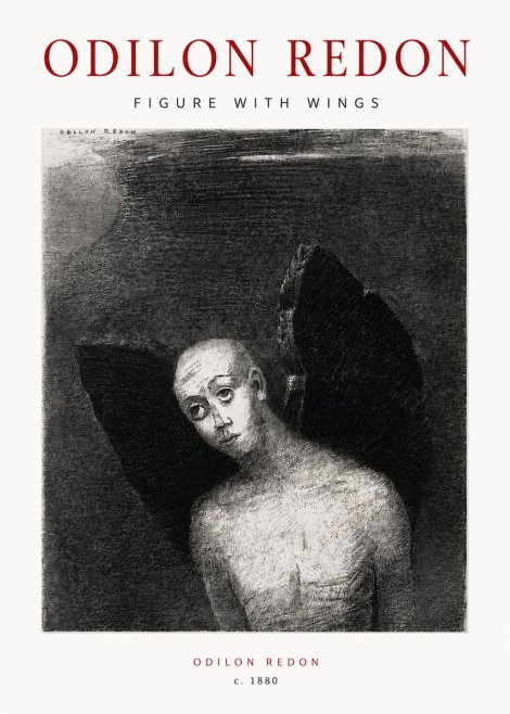 Odilon Redon Figure with Wings No4 - Poster