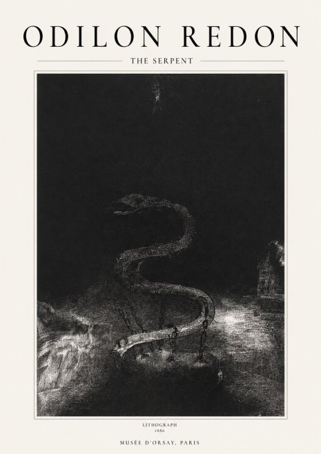 Odilon Redon The Serpent No1 - Poster