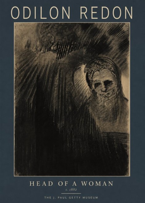 Odilon Redon Head of a Woman No5 - Poster