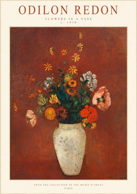 Odilon Redon Flowers in a Vase III No1 - Poster