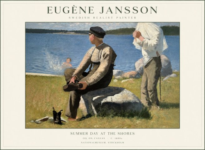 Eugène Jansson Summer Day at the Shores No1 - Poster