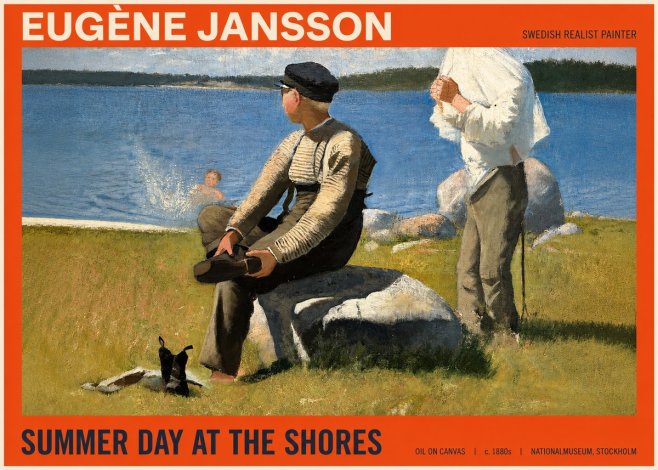 Eugène Jansson Summer Day at the Shores No2 - Poster