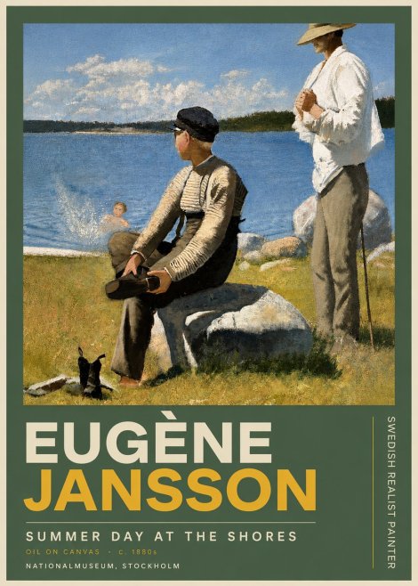 Eugène Jansson Summer Day at the Shores No5 - Poster