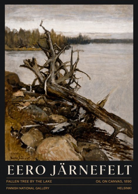 Eero Järnefelt Fallen Tree by the Lake No6 - Poster