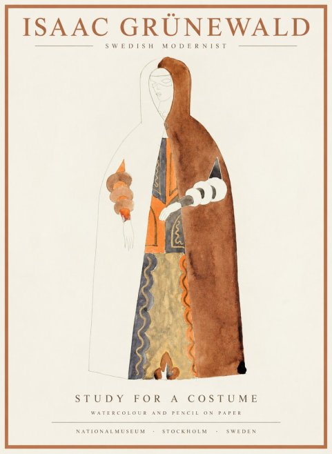 Isaac Grünewald Study for a Costume I No1 - Poster