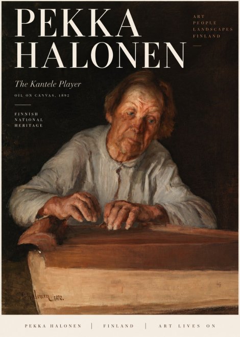 Pekka Halonen The Kantele Player No3 - Poster
