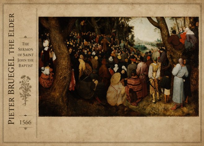 Pieter Bruegel The Sermon of Saint John the Baptist I No2 - Poster