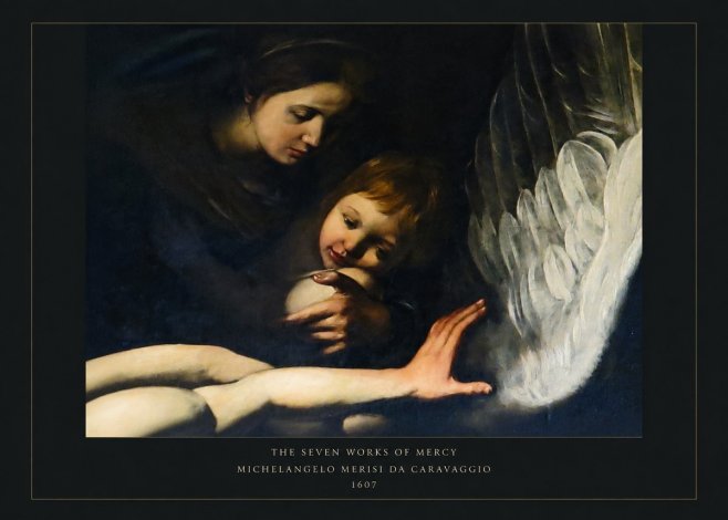Michelangelo Merisi da Caravaggio The Seven Works of Mercy IV No5 - Poster