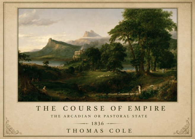 Thomas Cole The Course of Empire - the Arcadian or Pastoral State No1 - Poster