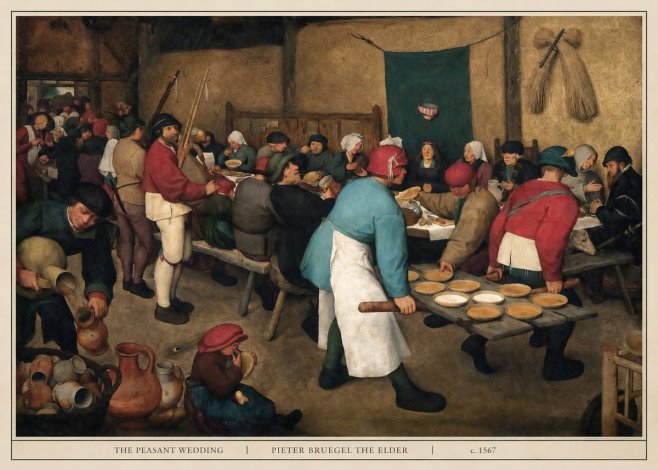 Pieter Bruegel The Peasant Wedding III No5 - Poster