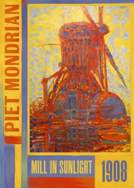 Piet Mondrian Mill in Sunlight No2 - Poster