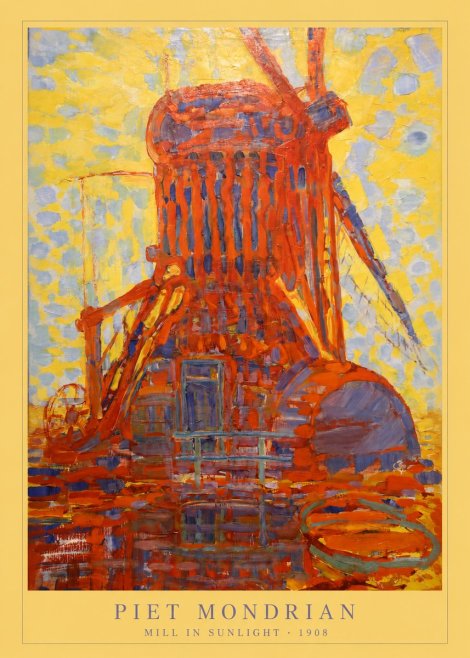 Piet Mondrian Mill in Sunlight No6 - Poster