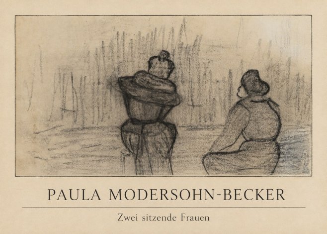 Paula Modersohn-Becker Zwei Sitzende Frauen No1 - Poster