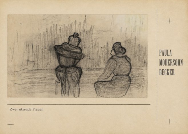 Paula Modersohn-Becker Zwei Sitzende Frauen No5 - Poster
