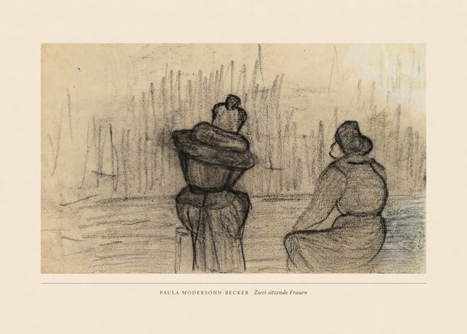 Paula Modersohn-Becker Zwei Sitzende Frauen No6 - Poster