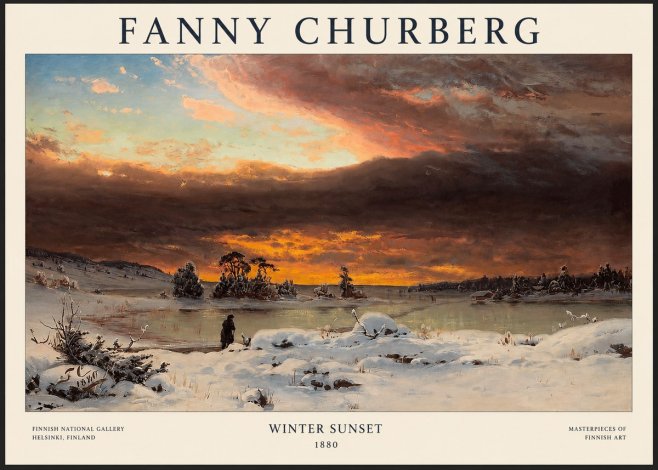 Fanny Churberg Winter Sunset No1 - Poster