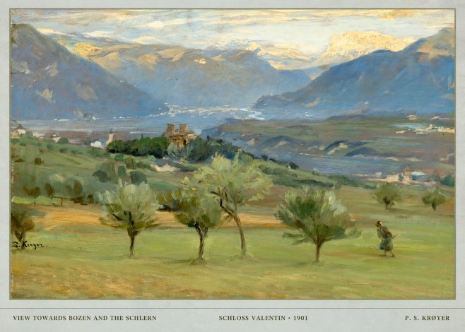 P.S. Krøyer View Towards Bozen and the Schlern No5 - Poster