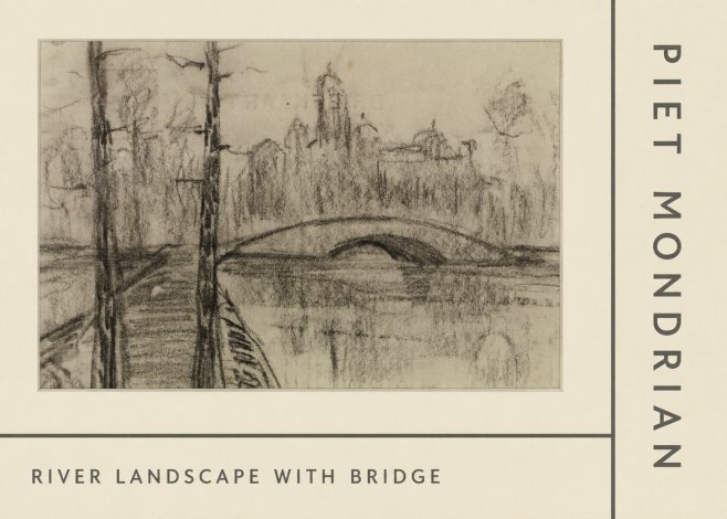 Piet Mondrian River Landscape with Bridge No2 - Poster