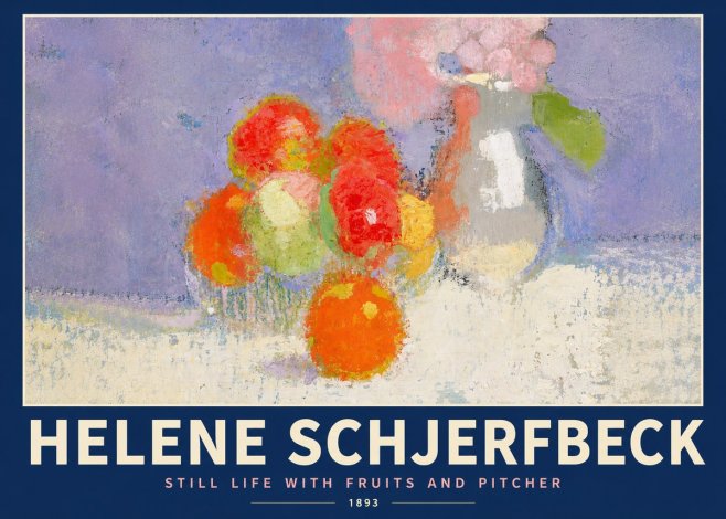Helene Schjerfbeck Still Life with Fruits and Pitcher No4 - Poster
