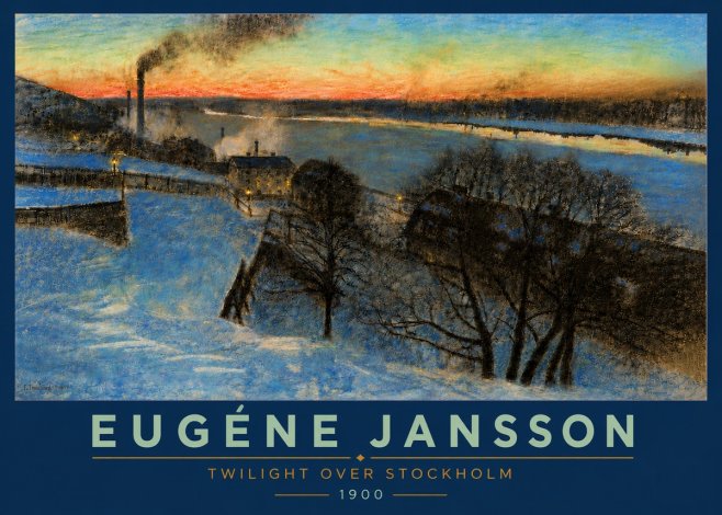 Eugène Jansson Twilight over Stockholm No5 - Poster