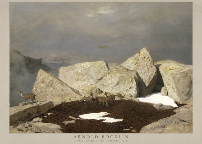 Arnold Böcklin Hochgebirge Mit Gemsen No2 - Poster