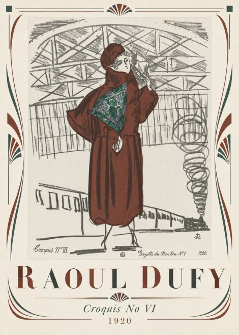 Raoul Dufy Croquis No Vi No4 - Poster