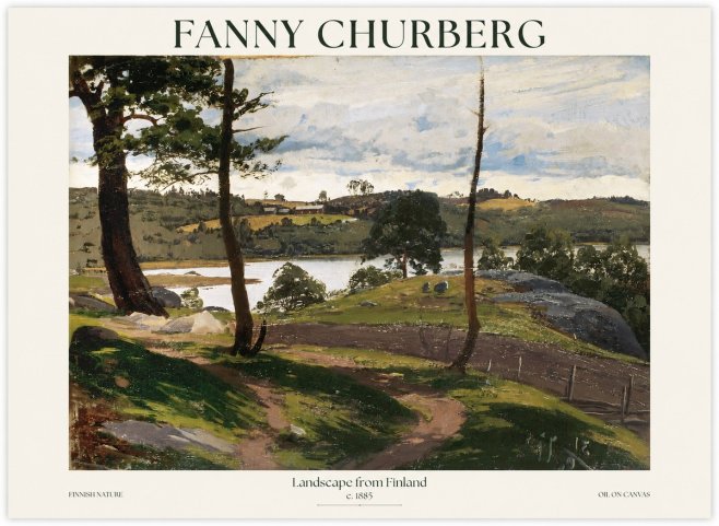 Fanny Churberg Landscape from Finland No1 - Poster