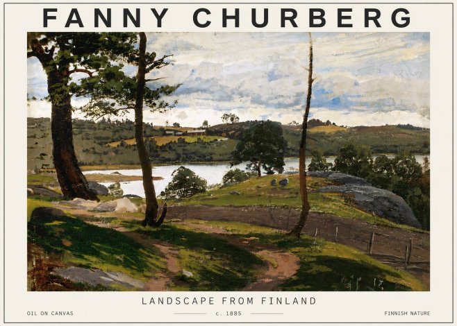 Fanny Churberg Landscape from Finland No6 - Poster