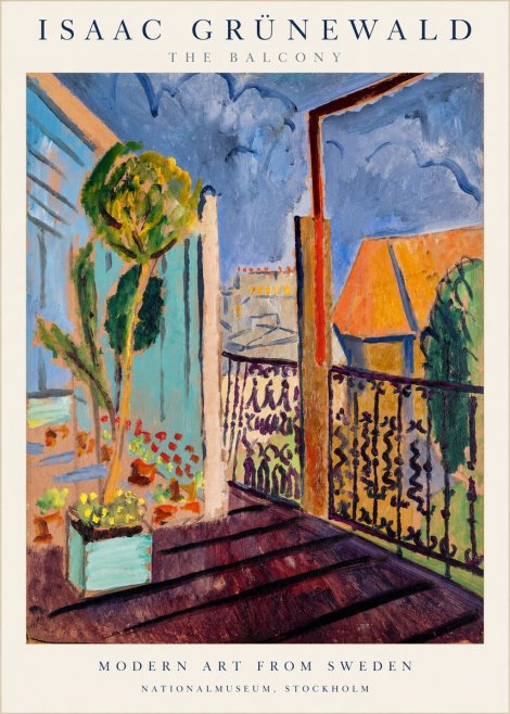 Isaac Grünewald The Balcony No1 - Poster