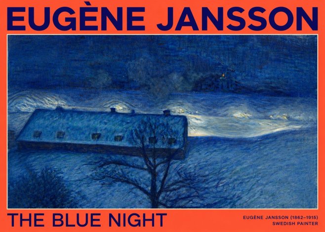 Eugène Jansson The Blue Night No2 - Poster