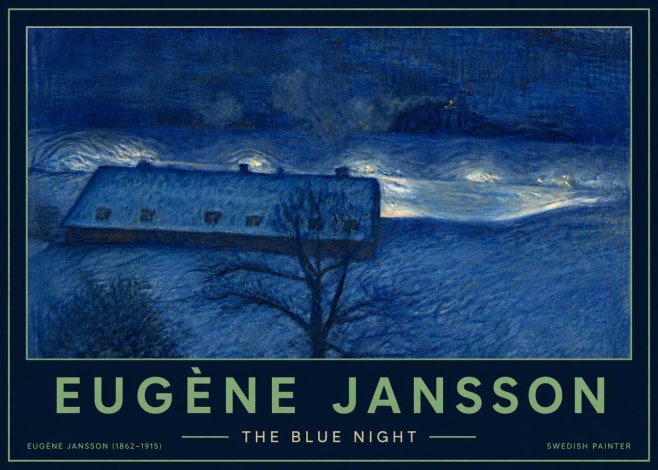 Eugène Jansson The Blue Night No5 - Poster