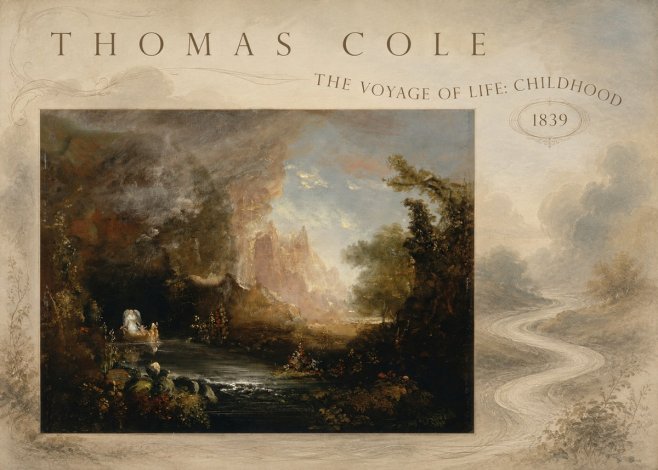 Thomas Cole The Voyage of Life: Childhood II No5 - Poster