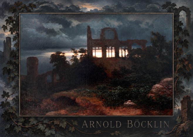 Arnold Böcklin Ruined Castle No4 - Poster