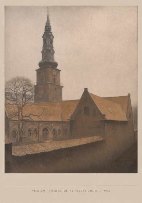 Vilhelm Hammershøi St. Peter's Church No5 - Poster