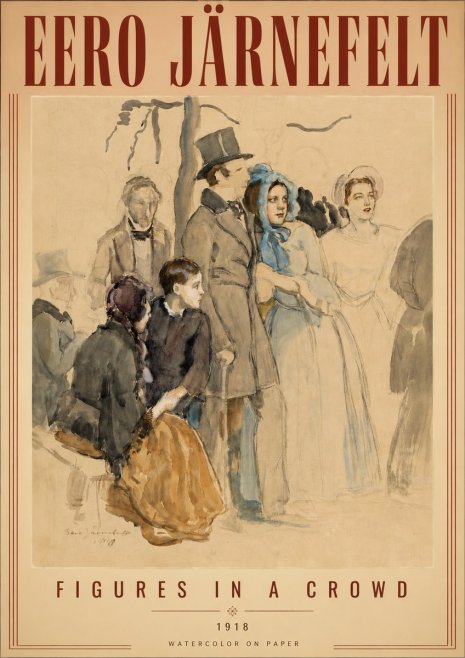 Eero Järnefelt Figures in a Crowd No4 - Poster