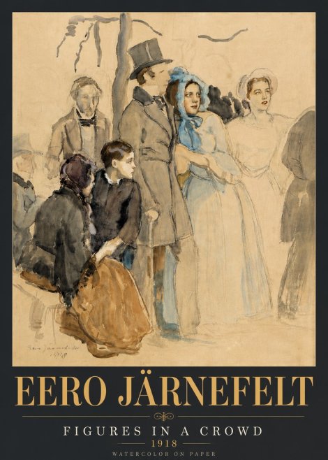 Eero Järnefelt Figures in a Crowd No6 - Poster