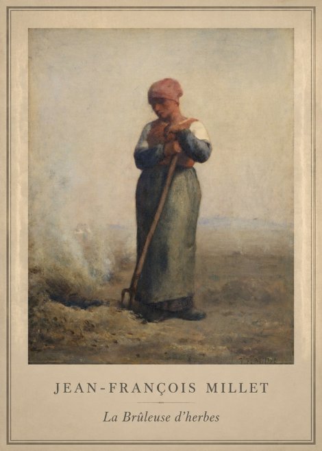 Jean-François Millet La Brûleuse D'herbes No1 - Poster