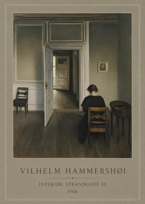Vilhelm Hammershøi Interior, Strandgade 30 II No1 - Poster