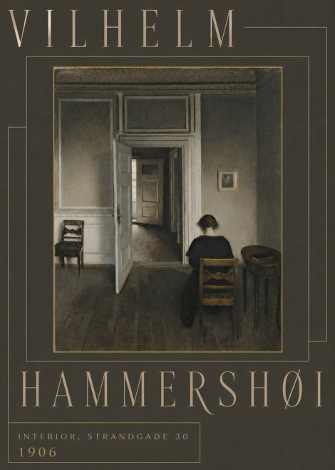 Vilhelm Hammershøi Interior, Strandgade 30 II No6 - Poster