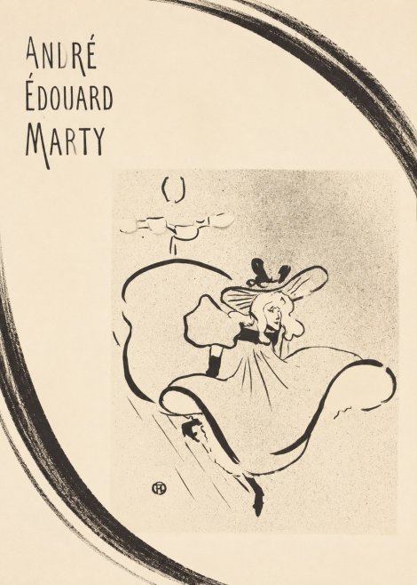 André Édouard Marty Elegant Woman with Hat No5 - Poster